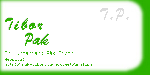 tibor pak business card